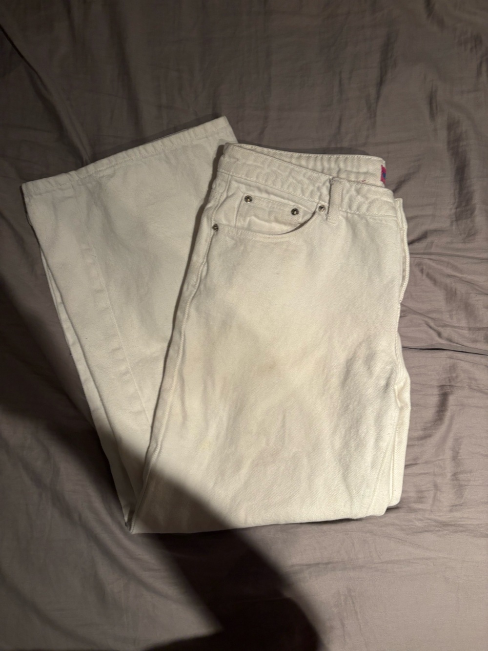 Edikted White Straight Leg Women's Jeans
